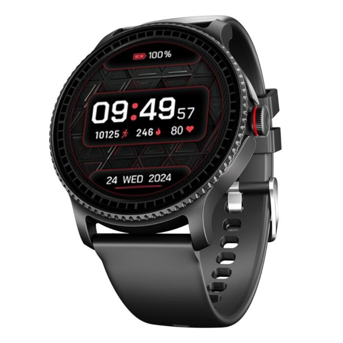 boAt Lunar Discovery w/1.39" (3.5 cm) HD Display, Turn-by-Turn Navigation, DIY Watch Face Studio, Bluetooth Calling, Emergency SOS, QR Tray, Smart Watch for Men and Women (Active Black) - Image 1
