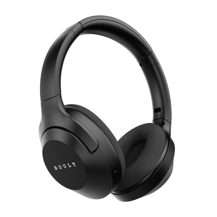 Newly Launched Flex On Ear Bluetooth Headphones with 80H Playtime, 40mm Bass Drivers, Zen™ ENC Mic, Type-C Fast Charging, Bluetooth 5.4, AUX Option, 60ms Low Latency, IPX5 (Jet Black) - Image 1