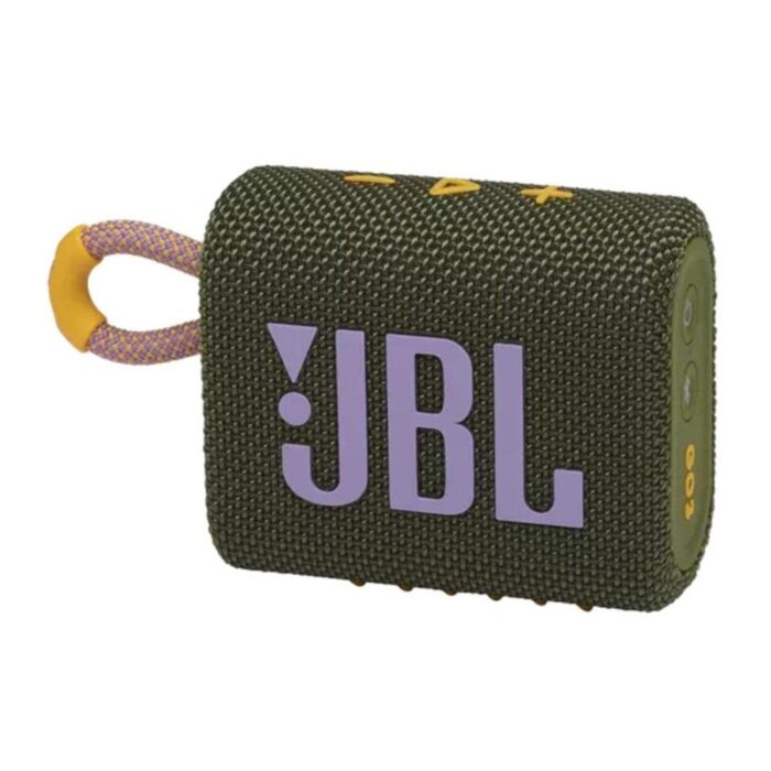 JBL Go 3, Wireless Ultra Portable Bluetooth Speaker, Pro Sound, Vibrant Colours with Rugged Fabric Design, Waterproof, Type C (Without Mic, Green) - Image 1